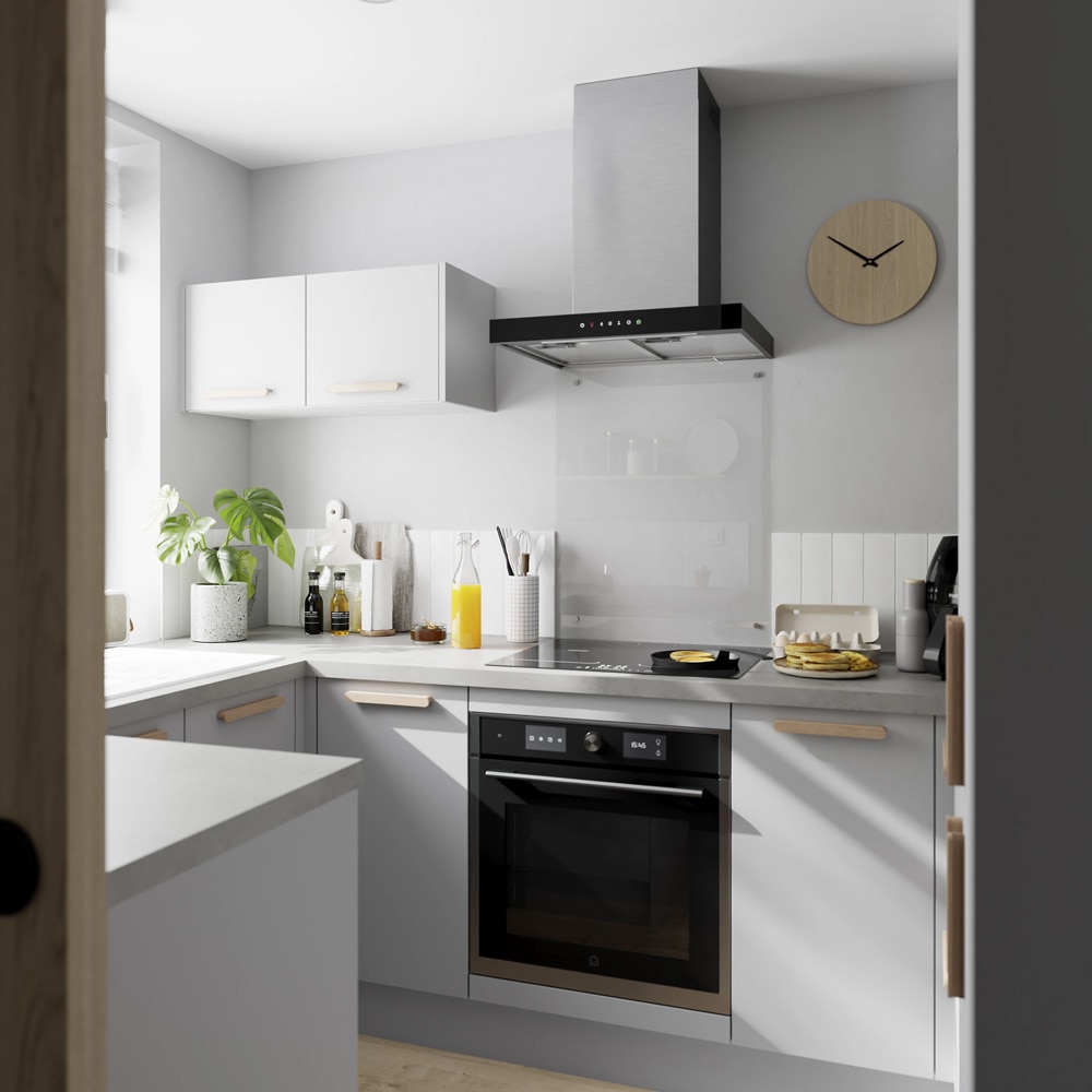 Front usa GOODHOME Balsamita, pal, 39.7 x 71.5 x 1.6 cm, gri
