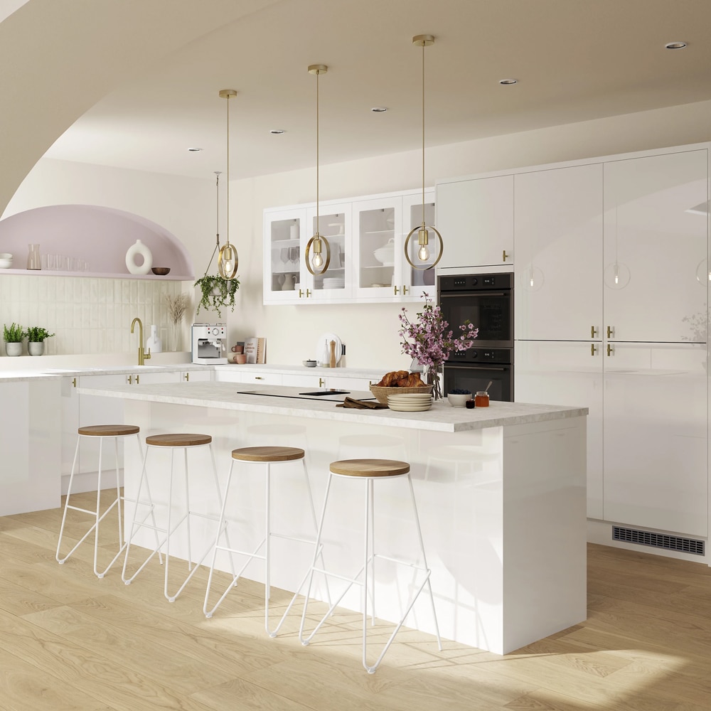 Front usa GOODHOME Stevia, MDF, 49.7 x 35.6 x 1.8 cm, alb