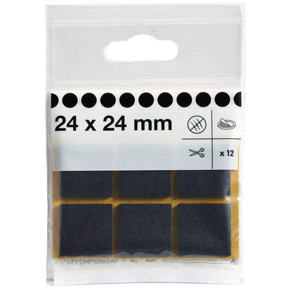 Set 12 protectii podea DIALL 100616705, 24 x 24 mm