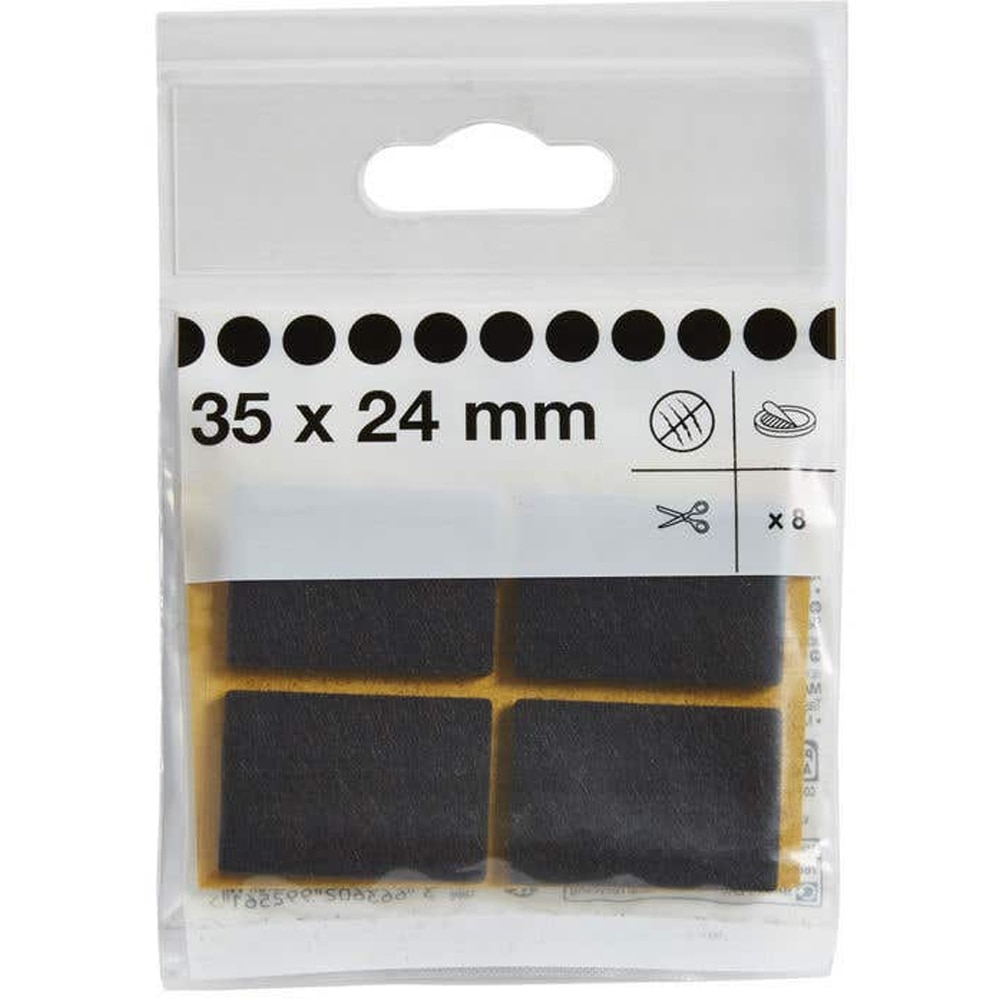 Set 4 protectii podea DIALL 100616706, 35 x 24 mm