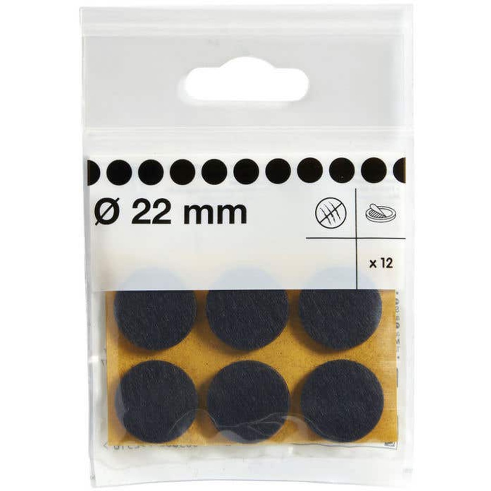 Protectii podea pentru scaune si mobilier DIALL, adezive, 22mm, 12buc