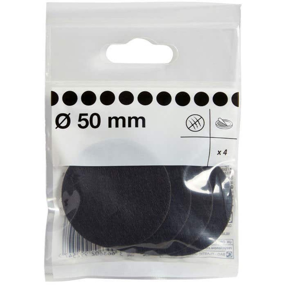 Protectii podea pentru scaune si mobilier DIALL, adezive, 50mm, negru, 4buc