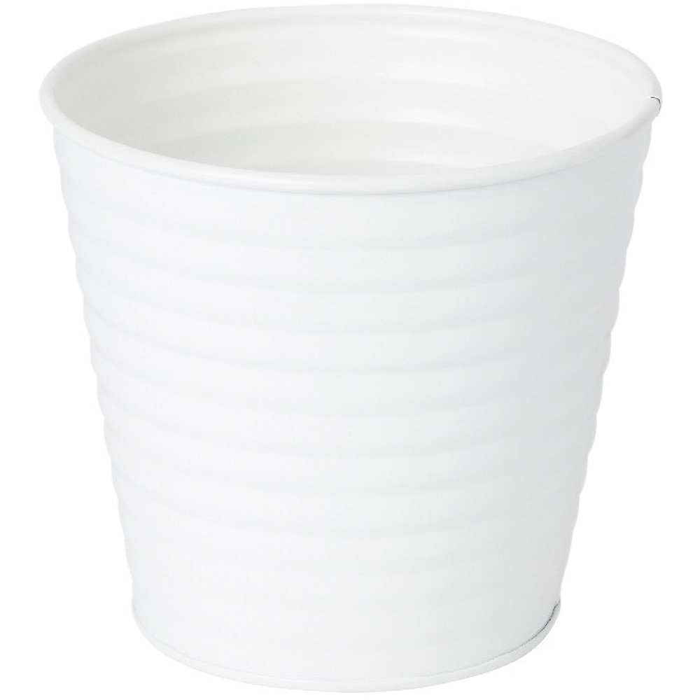 Ghiveci flori GOODHOME, metal, D 14.7 cm, alb