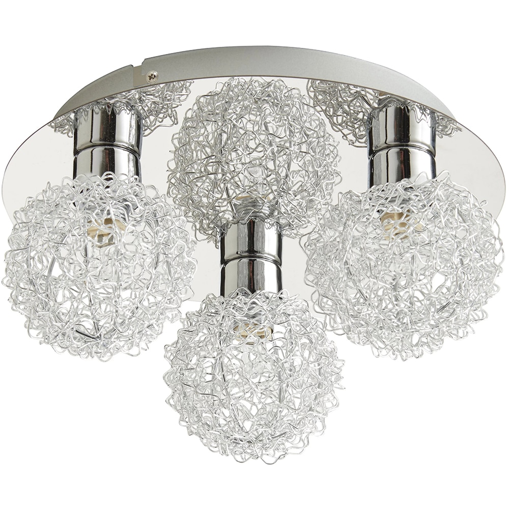 Plafoniera 3 spoturi LED COLOURS Phaidros, 3 x G9, 25W, IP20, crom