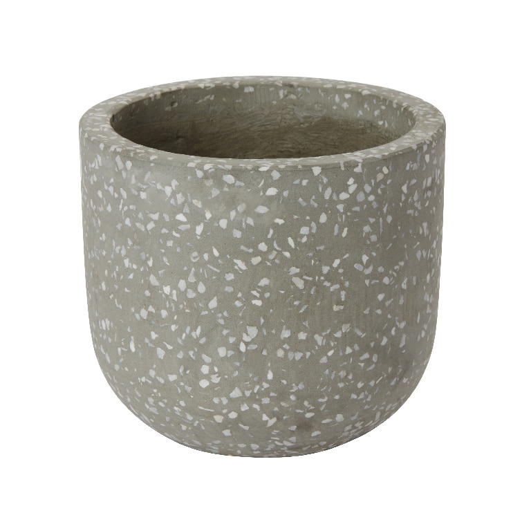 Ghiveci din terrazzo, gri, forma rotunda, 16 cm diametru  GoodHome