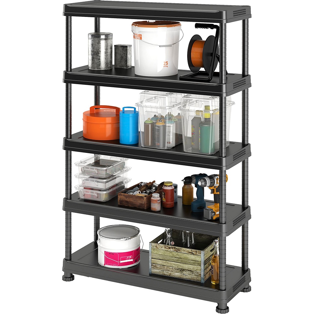 Raft 5 polite FORM Links, 120 x 182 x 45 cm, plastic, negru