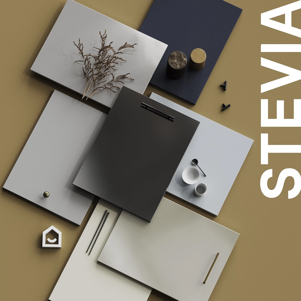 Front usa GOODHOME Stevia, MDF, 49.7 x 35.6 x 1.8 cm, gri