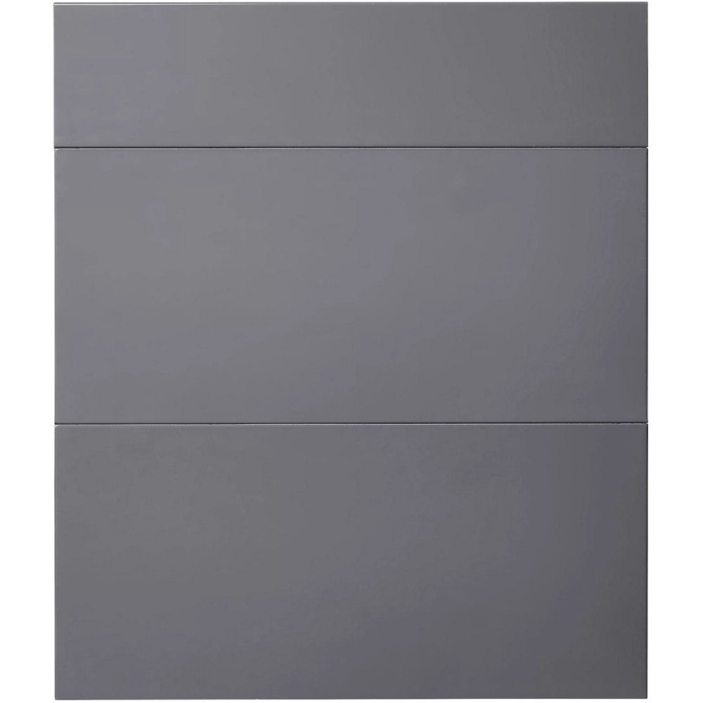 Front usa cu 3 sertare GOODHOME Stevia, MDF, 59.7 x 71.5 x 1.8 cm, Gri