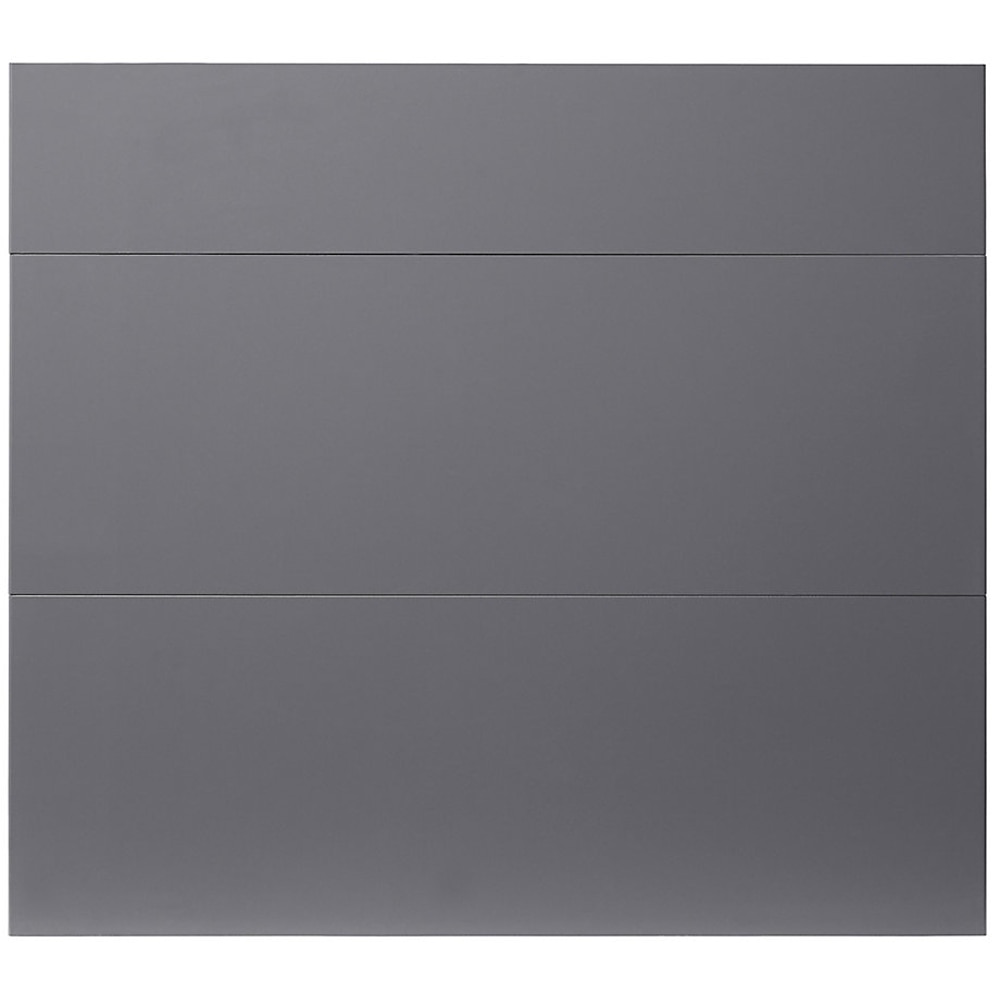 Front usa cu 3 sertare GOODHOME Stevia, MDF, 79.7 x 71.5 x 1.8 cm, Gri