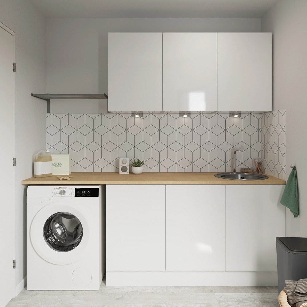 Front usa GOODHOME Stevia, MDF, 59.7 x 11.5 x 1.8 cm, alb