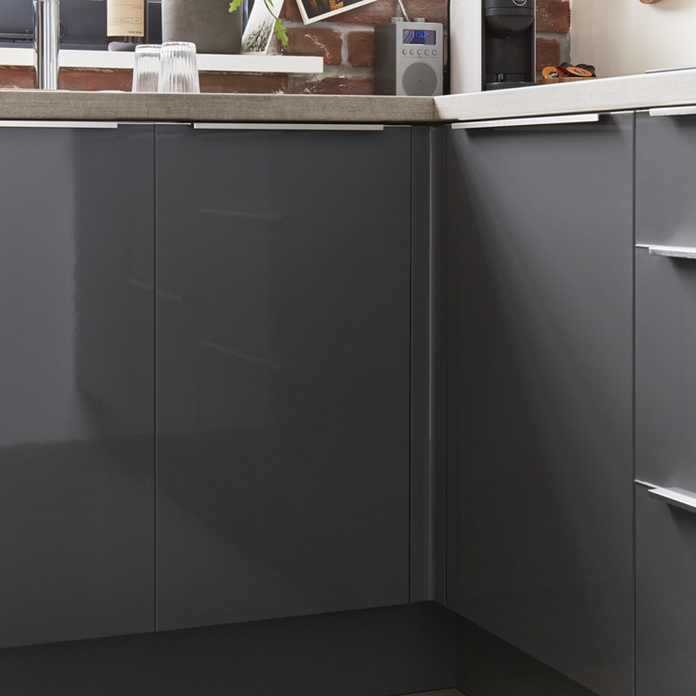 Front usa GOODHOME Stevia, MDF, 59.7 x 62.6 cm, gri lucios