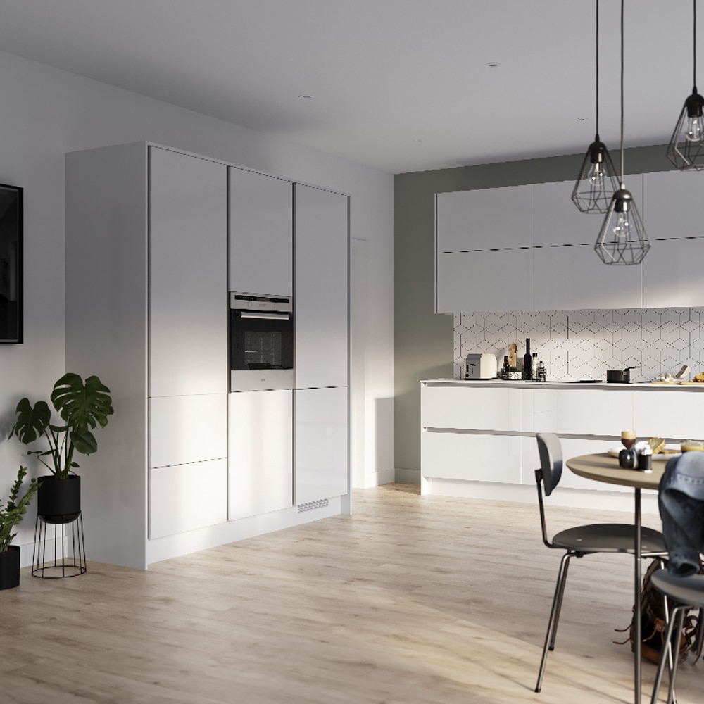 Front usa GOODHOME Stevia, MDF, 29.7 x 71.5 x 1.8 cm, alb lucios