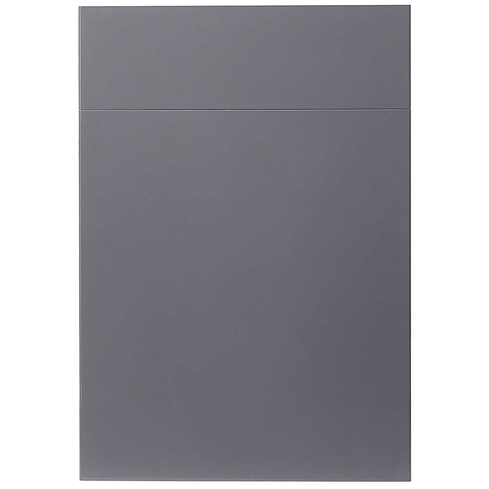 Front usa si sertar GOODHOME Stevia, MDF, 49.7 x 71.5 x 1.8 cm, Gri