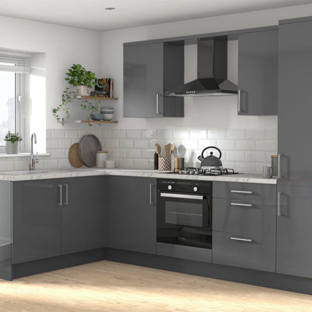 Front usa GOODHOME Stevia, MDF, 24.7 x 71.5 x 1.8 cm, antracit lucios