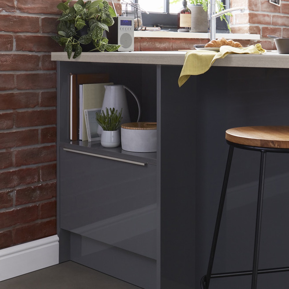 Front usa GOODHOME Stevia, MDF, 29.7 x 71.5 x 1.8 cm, antracit lucios