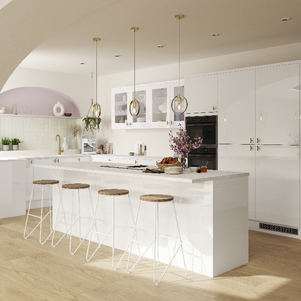Front usa GOODHOME Stevia, MDF, 59.7 x 71.5 x 1.8 cm, alb