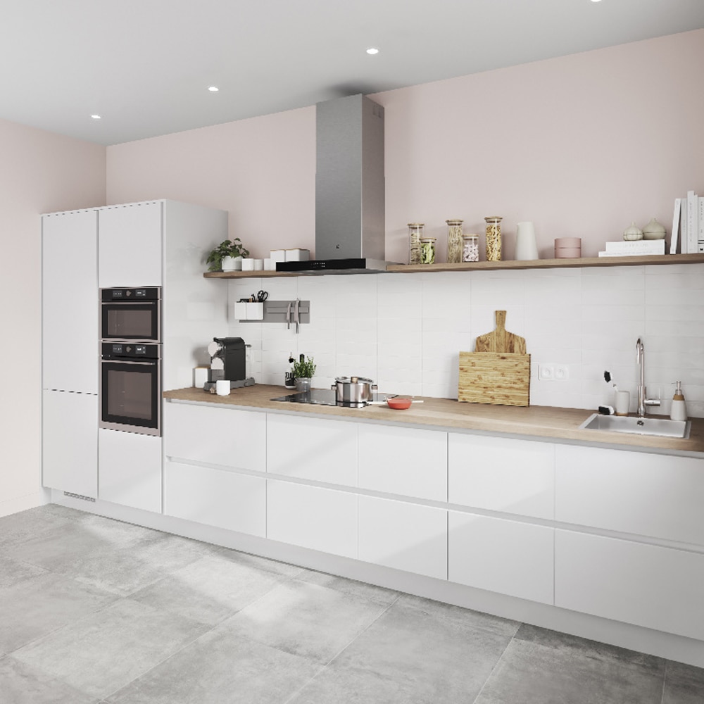 Front usa GOODHOME Stevia, MDF, 59.7 x 71.5 x 1.8 cm, alb