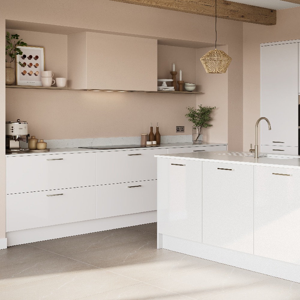 Front usa GOODHOME Stevia, MDF, 59.7 x 71.5 x 1.8 cm, alb