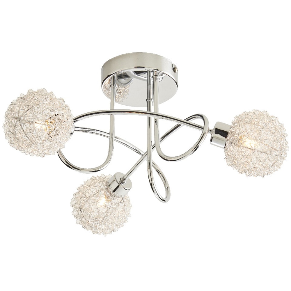 Plafoniera 3 spoturi LED COLOURS Caelus, 3 x G9, 40W, IP20, crom