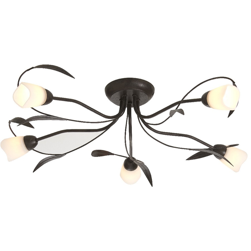 Plafoniera 5 spoturi LED COLOURS Honos, 5 x G9, 40W, negru/alb