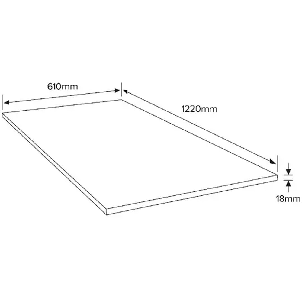 Placaj de lemn 100623596, 1220 x 610 x 18 mm, maro