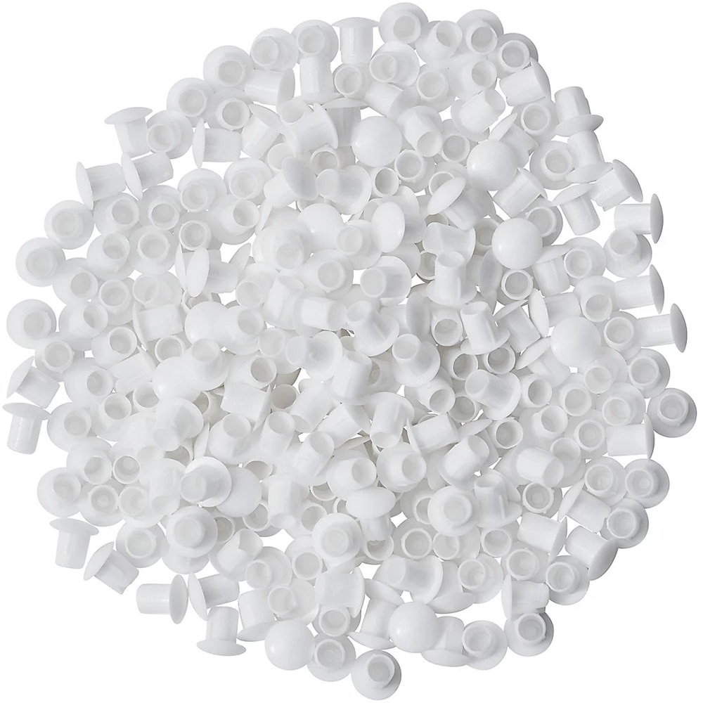 Set capace corp bucatarie GOODHOME, plastic, 7.7 x 7.3 mm, alb, 250 bucati