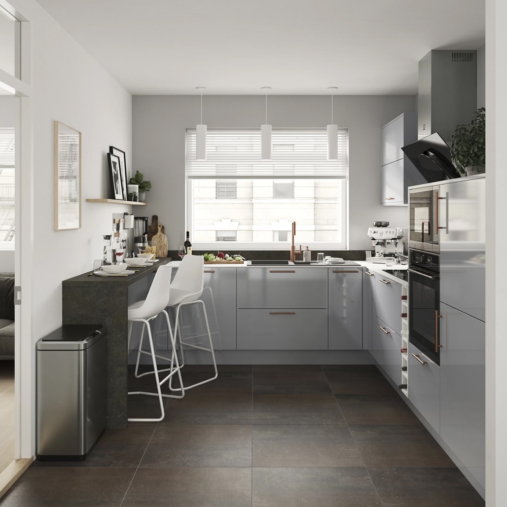 Front usa GOODHOME Alisma, MDF, 59.7 x 71.5 x 1.8 cm, gri