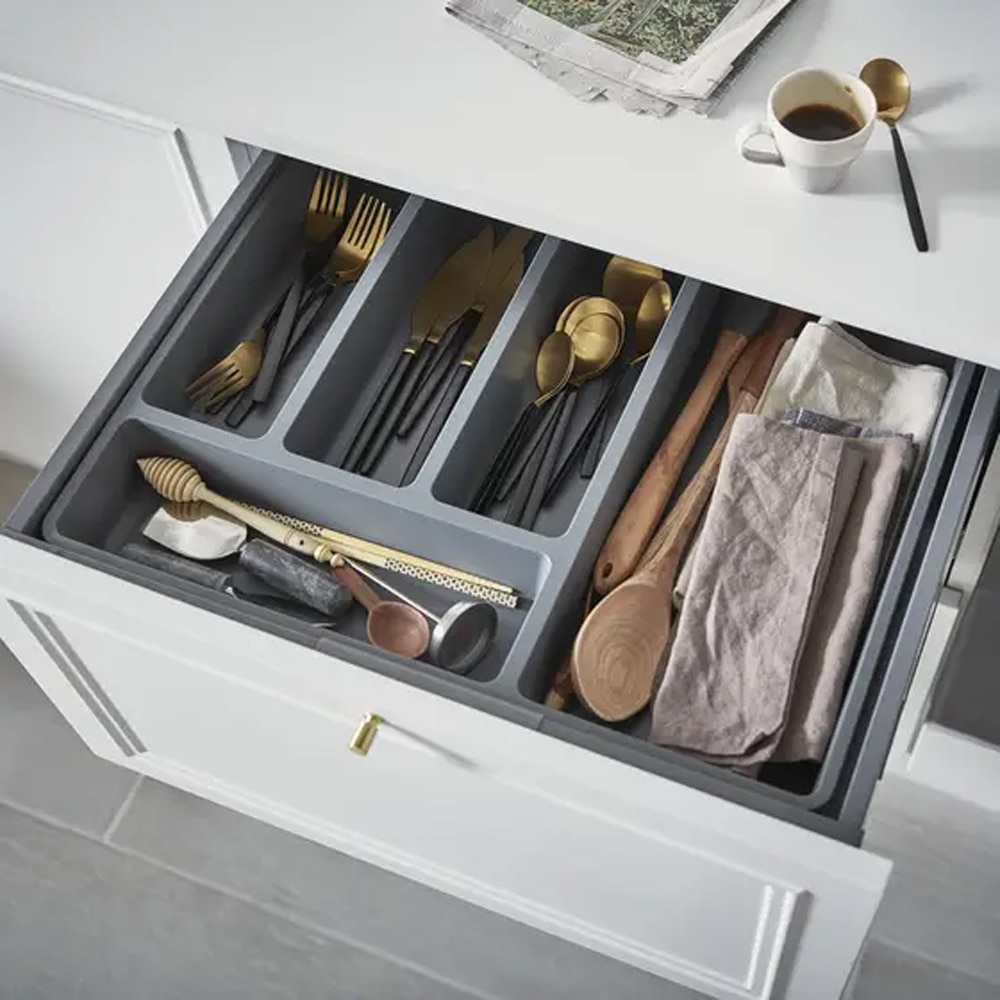 Suport tacamuri GOODHOME Nitaki 100625275, 42.4x31.4cm, gri