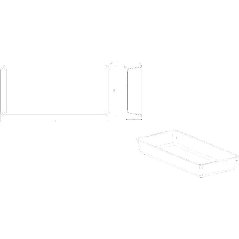 Suport GOODHOME Nitaki 100625276, 42.4x19.8cm, gri