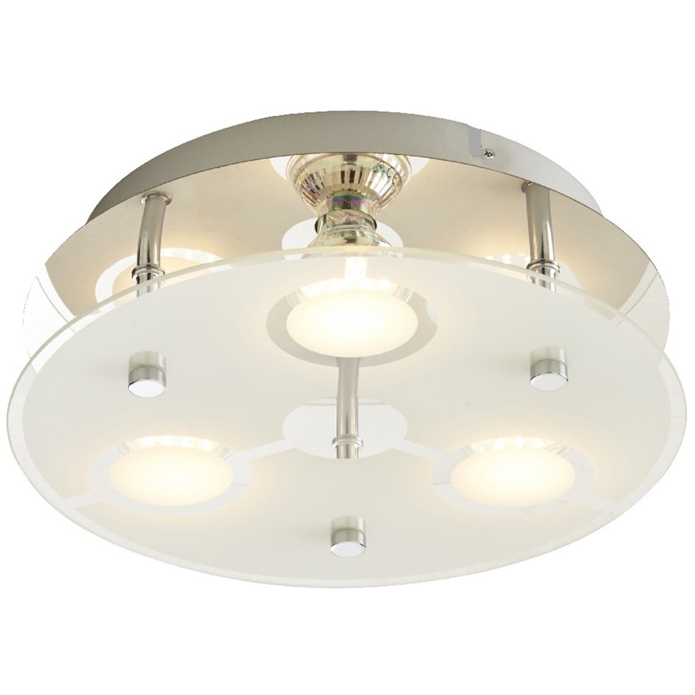 Plafoniera 3 spoturi LED COLOURS Janus, 3 x GU10, 50W, IP20, crom