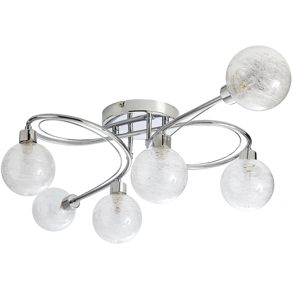 Plafoniera 6 spoturi LED COLOURS Onnes, 6 x G9, 25W, IP20, crom