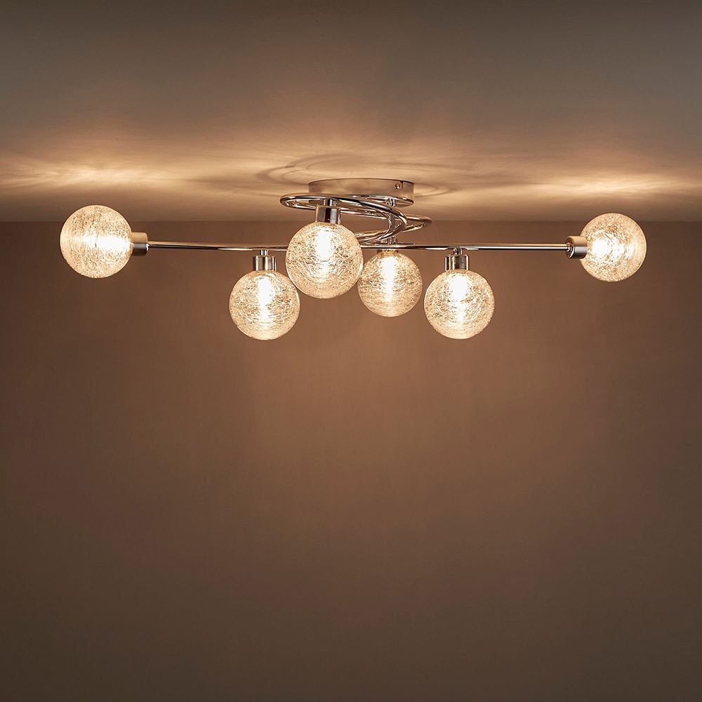 Plafoniera 6 spoturi LED COLOURS Onnes, 6 x G9, 25W, IP20, crom