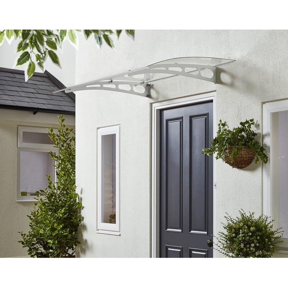 Marchiza fixa Geom Ricardi, aluminiu, 140 x 90 cm, argintiu