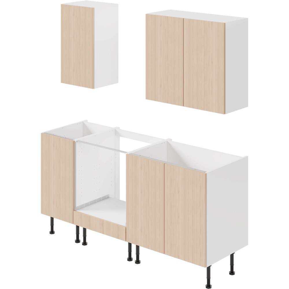 Front usa GOODHOME Chia, pal, 59.7 x 11.5 x 1.8 cm, stejar