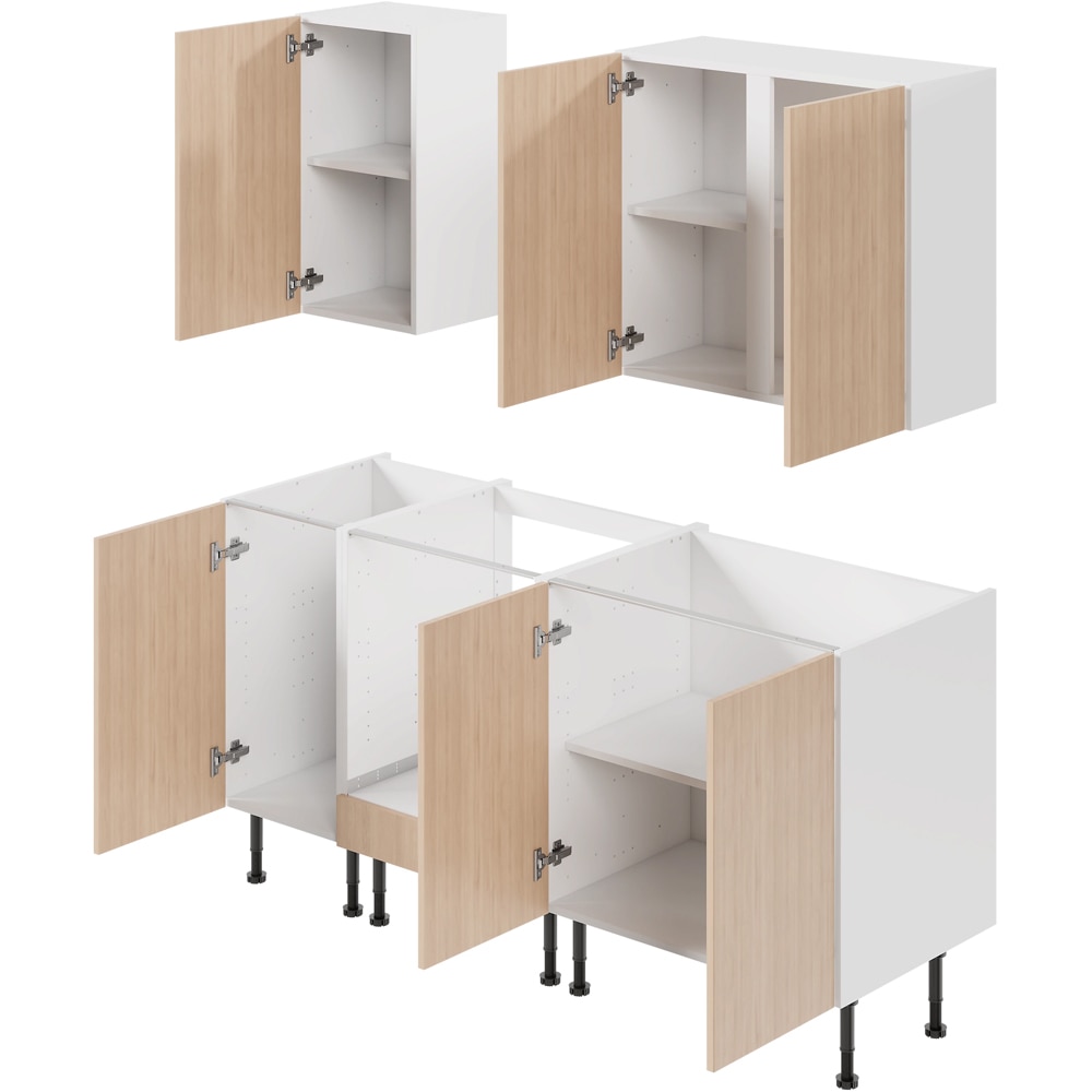 Front usa GOODHOME Chia, pal, 59.7 x 11.5 x 1.8 cm, stejar