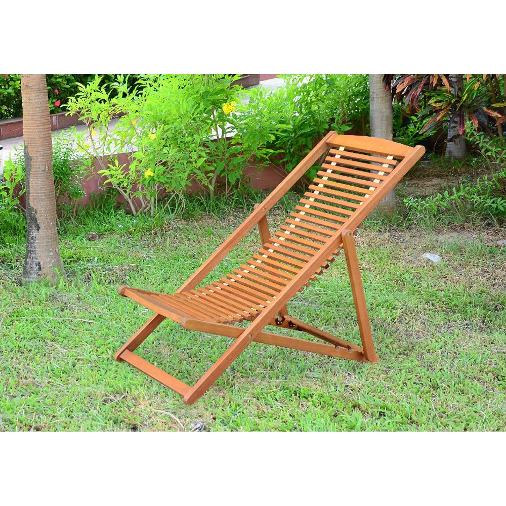 Scaun terasa GOODHOME Blooma Chilienne, lemn, 87 x 60 x 104 cm, maro