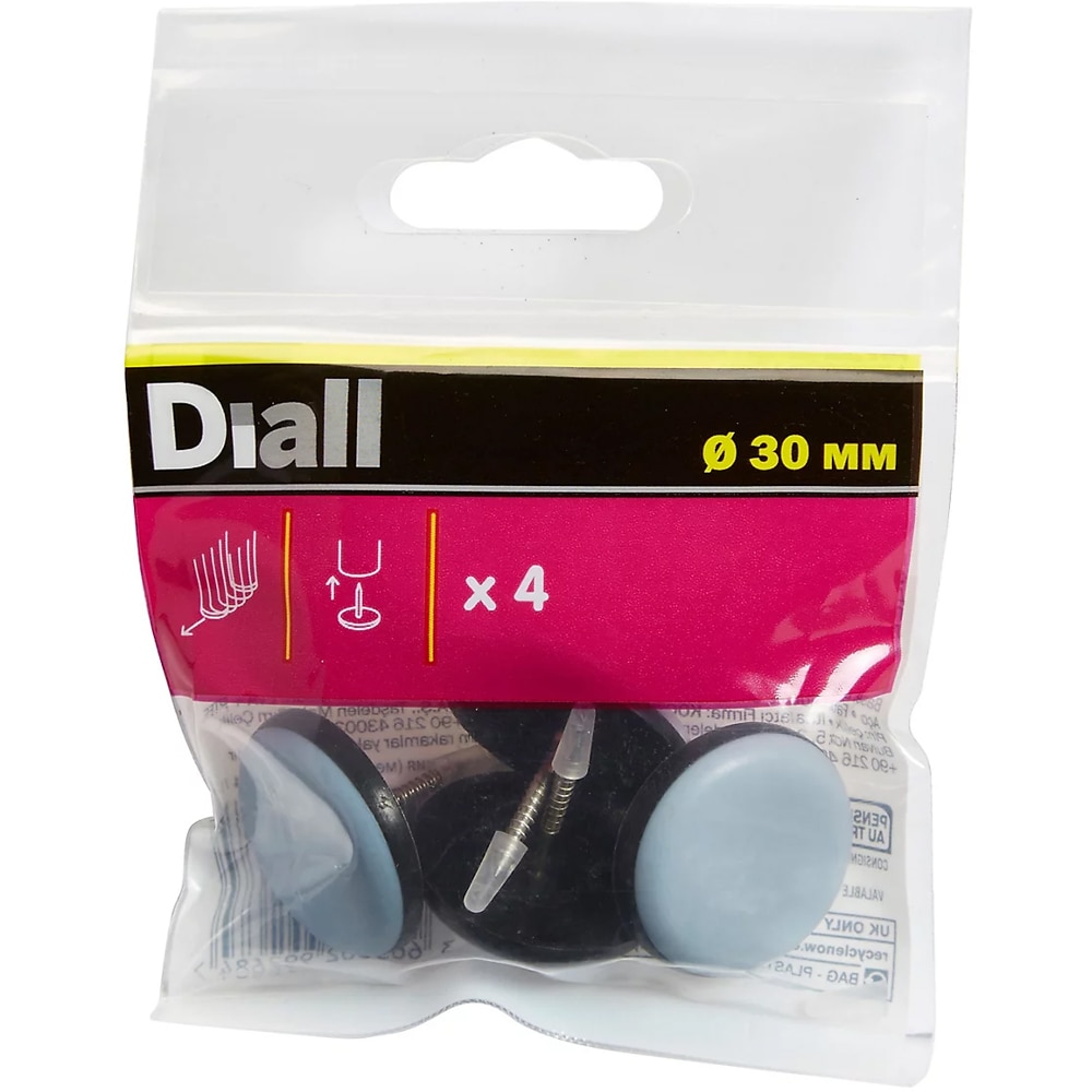Set 4 protectii podea DIALL 100630401, 30 mm