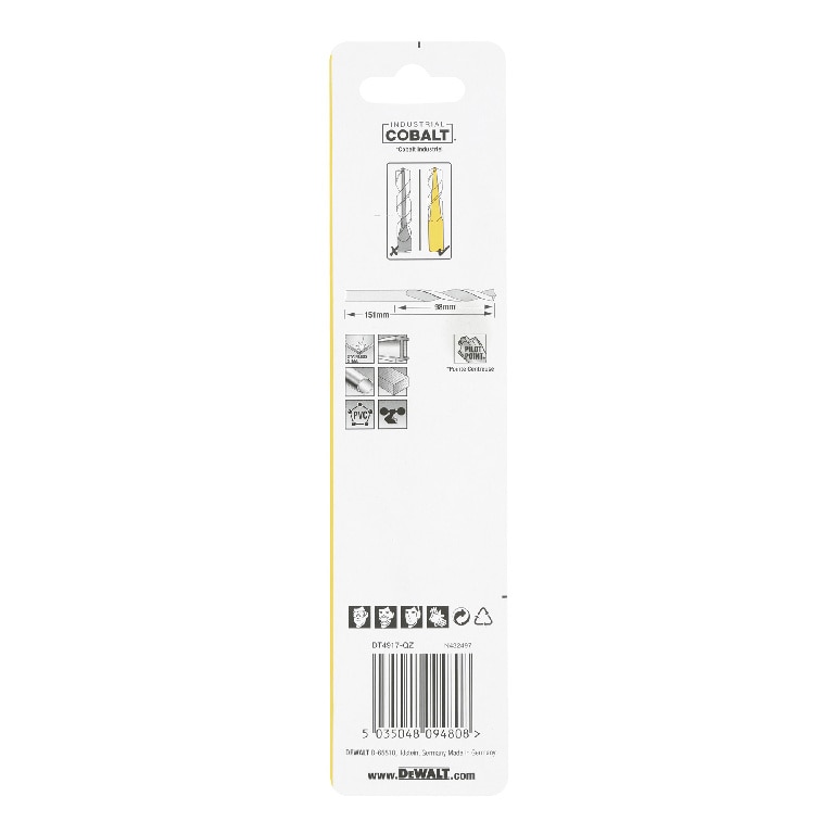 Burghiu Cobalt,  13 mm x 151 mm • Dewalt