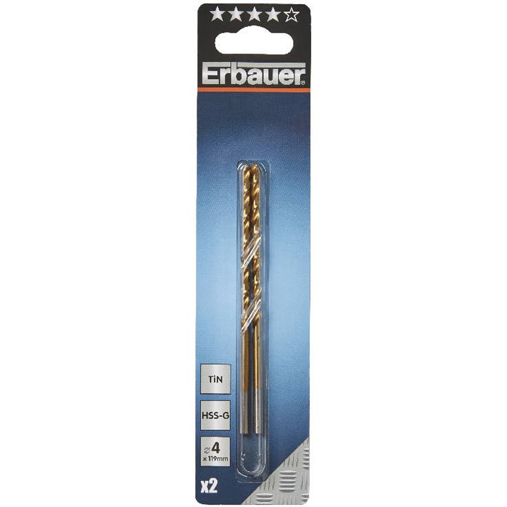Burghiu ERBAUER, HSS TIN, 4x119mm, 2buc