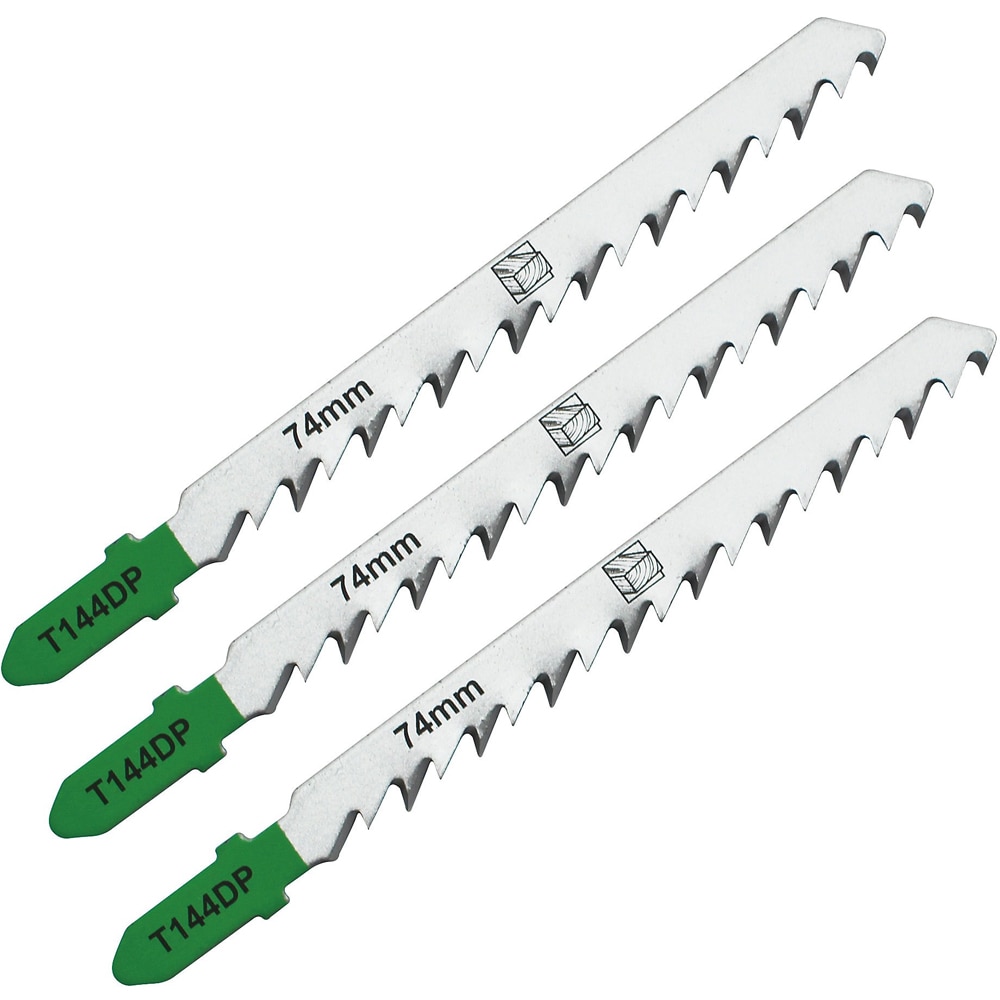 Set 3 lame fierastrau pedular T144DP Universal fit, 74 mm, otel, argintiu