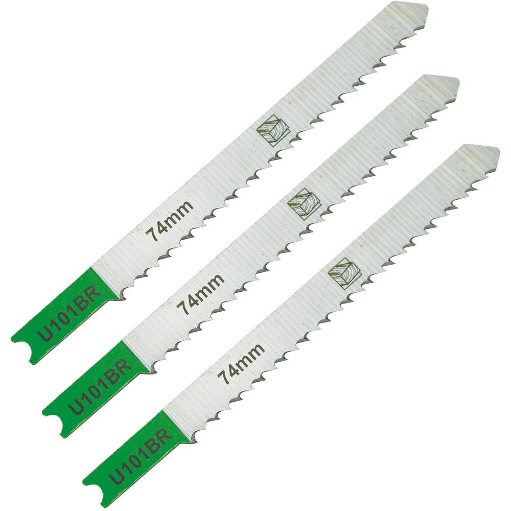 Set 3 lame fierastrau pedular U101BR Universal fit, 74 mm, otel, argintiu