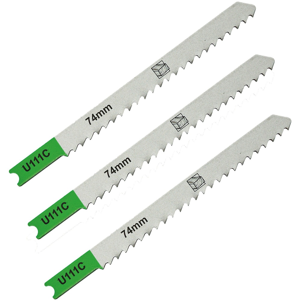 Set 3 lame fierastrau pedular U111C Universal fit, 4-50 mm, otel, argintiu