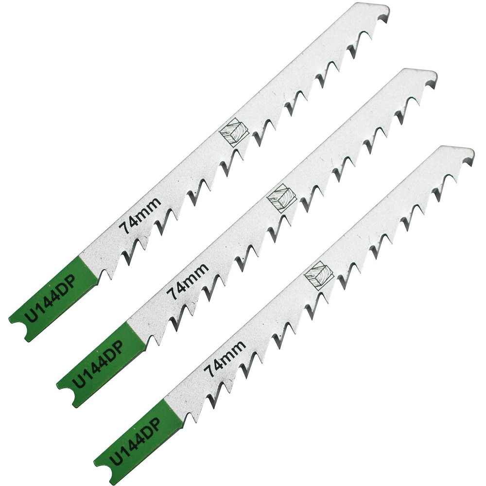 Set 3 lame fierastrau pedular U144DP Universal fit, 74 mm, otel, argintiu