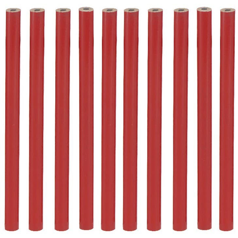 Set 10 creioane uz industrial OPP1 Magnusson, grafit negru, 17.7 cm, rosu