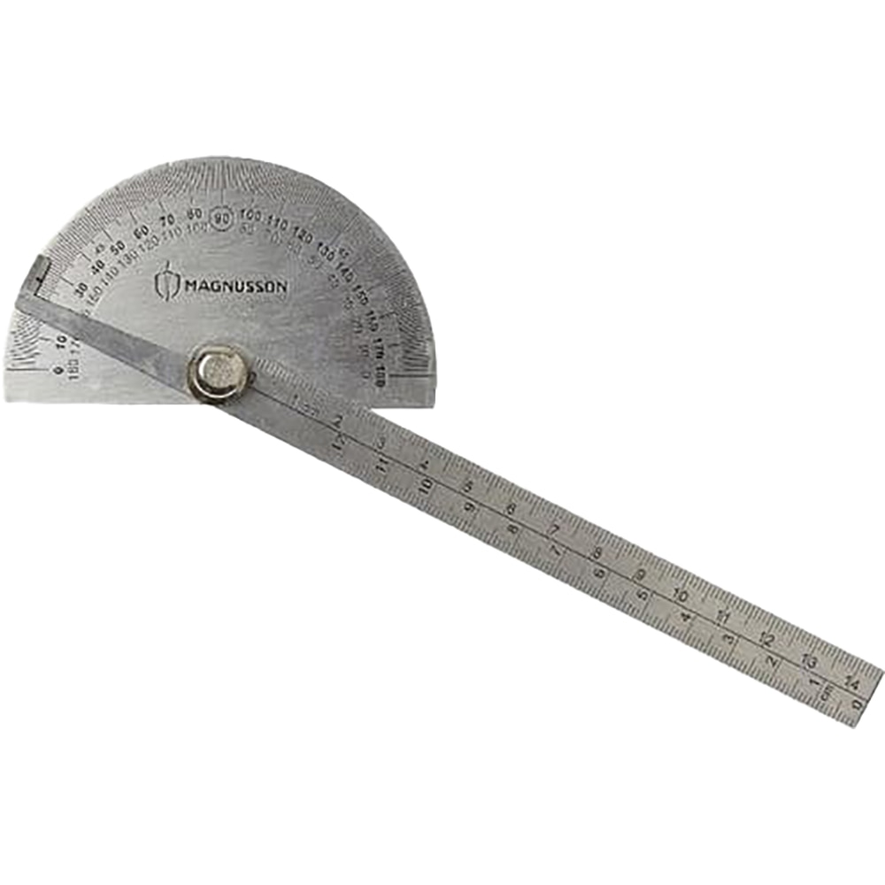 Raportor metalic MAGNUSSON, gradat 0-180, otel inoxidabil
