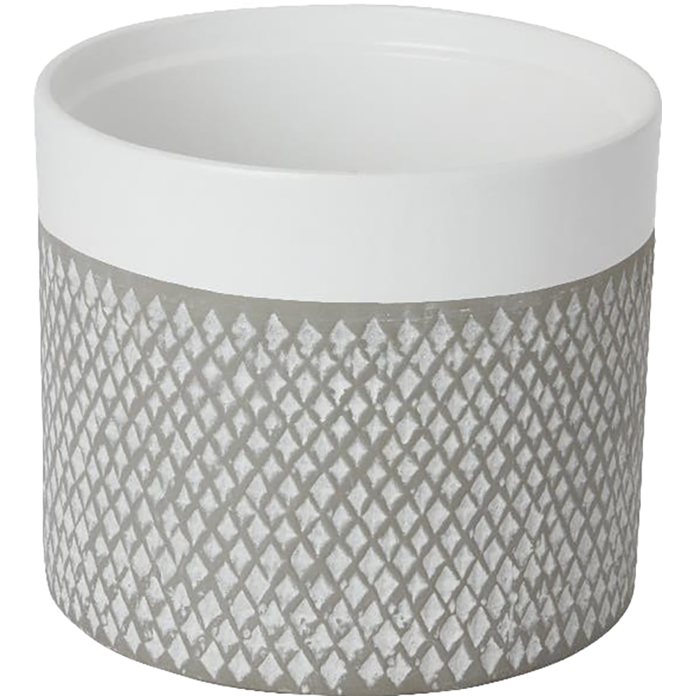 Ghiveci rotund GOODHOME, argila, 19.2 cm, gri