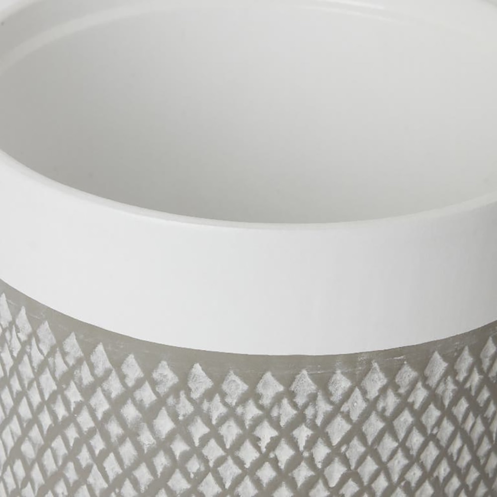 Ghiveci rotund GOODHOME, argila, 19.2 cm, gri