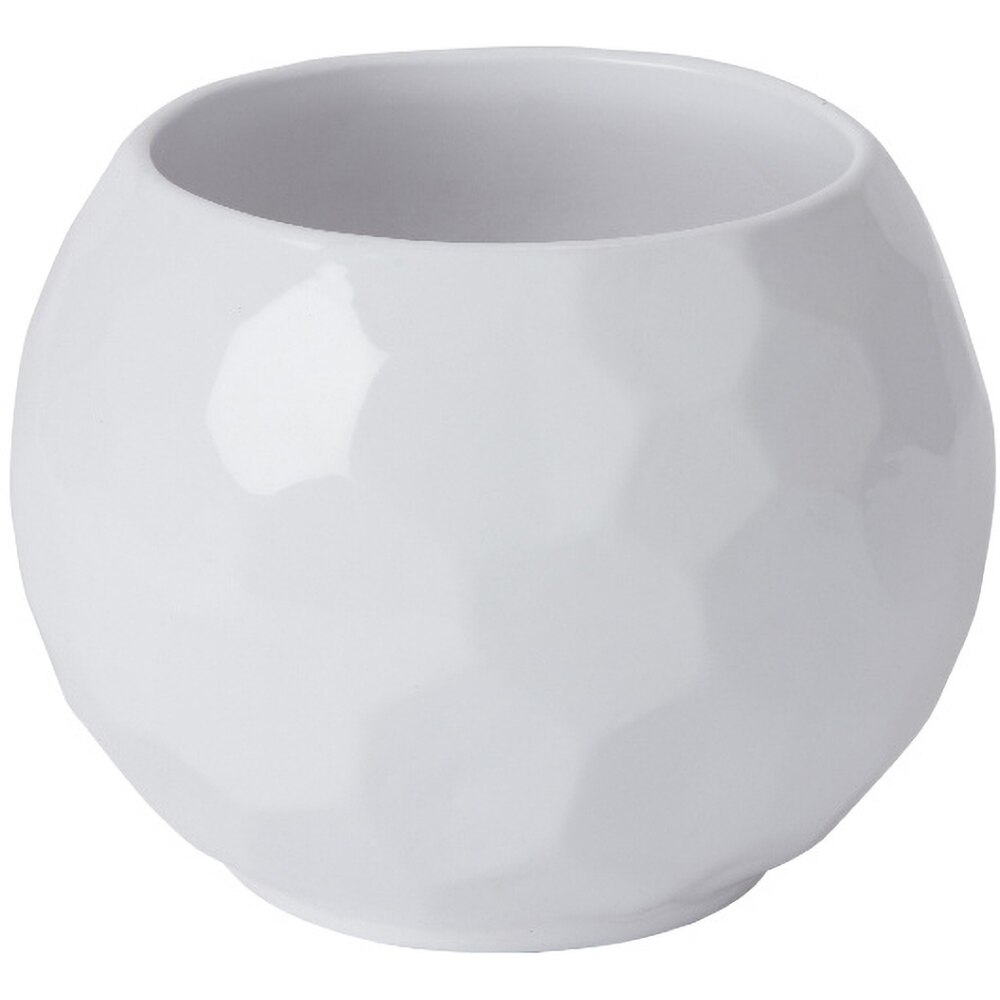 Ghiveci flori GOODHOME Fagure, argila, D 19 cm, alb