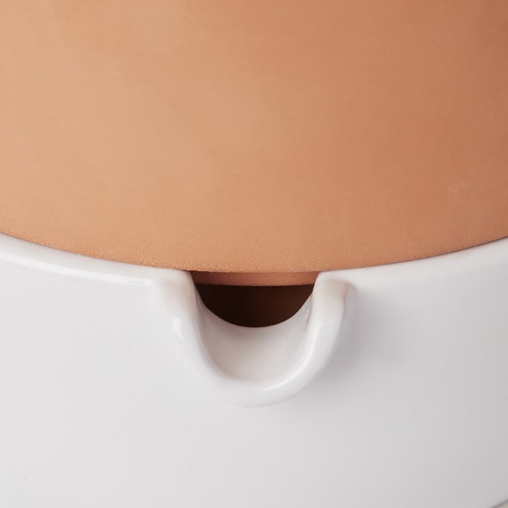 Ghiveci rotund GOODHOME, teracota, 22.8 cm, maro/alb