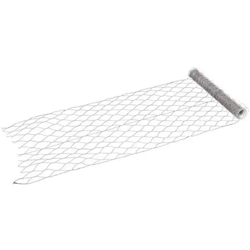 Plasa gard hexagonala galvanizata BLOOMA, 10 x 0.5m, otel, argintiu